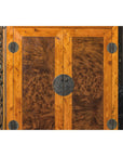 Late Qing Dynasty Two-Tone Burl Wood and Elmwood Compound Cabinet