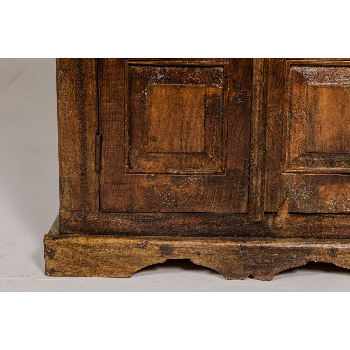 19th Century Wooden Side Cabinet with Arched Metal Grate Window Door-8. Asian & Chinese Furniture, Art, Antiques, Vintage Home Décor for sale at FEA Home
