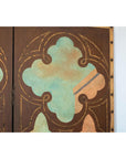Vintage Venetian Scene Four-Panel Folding Screen with Nautical Motifs