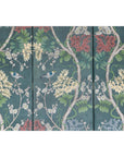 Botanical Hand-Painted Room Divider with Vibrant Flowers and Vines, Vintage-9. Asian & Chinese Furniture, Art, Antiques, Vintage Home Décor for sale at FEA Home