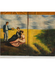 Hand-Painted Folding Screen with Romantic European Countryside and Architecture