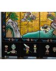 Vintage Mid Century Chinese Six-Panel Gold and Black Screen, SKU , image 9