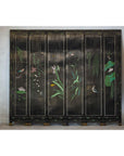 Vintage Mid Century Chinese Six-Panel Gold and Black Screen, SKU , image 14