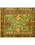 Mid-Century Fretwork Screen with Hand-Painted Details and Bold Colors