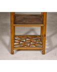 Three-Tier Accent Table with Geometric Shelf-8. Asian & Chinese Furniture, Art, Antiques, Vintage Home Décor for sale at FEA Home