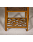Three-Tier Accent Table with Geometric Shelf-13. Asian & Chinese Furniture, Art, Antiques, Vintage Home Décor for sale at FEA Home
