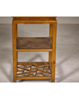Three-Tier Accent Table with Geometric Shelf-7. Asian & Chinese Furniture, Art, Antiques, Vintage Home Décor for sale at FEA Home