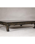 Low Kang Coffee Table with Black Distressed Finish