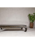 Low Kang Coffee Table with Black Distressed Finish
