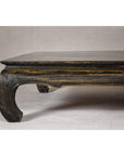 Low Kang Coffee Table with Black Distressed Finish