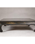 Low Kang Coffee Table with Black Distressed Finish
