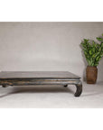 Low Kang Coffee Table with Black Distressed Finish