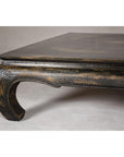 Low Kang Coffee Table with Black Distressed Finish