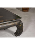 Low Kang Coffee Table with Black Distressed Finish