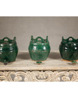 Qing Dynasty Green Glaze Late 19th Century Shiwan Ware Pottery Teapots Sold Each