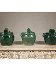 Qing Dynasty Green Glaze Late 19th Century Shiwan Ware Pottery Teapots Sold Each
