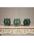 Qing Dynasty Green Glaze Late 19th Century Shiwan Ware Pottery Teapots Sold Each
