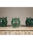 Qing Dynasty Green Glaze Late 19th Century Shiwan Ware Pottery Teapots Sold Each