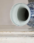 Late Qing Blue-and-White Porcelain Vase with Intricate Geometric Motifs