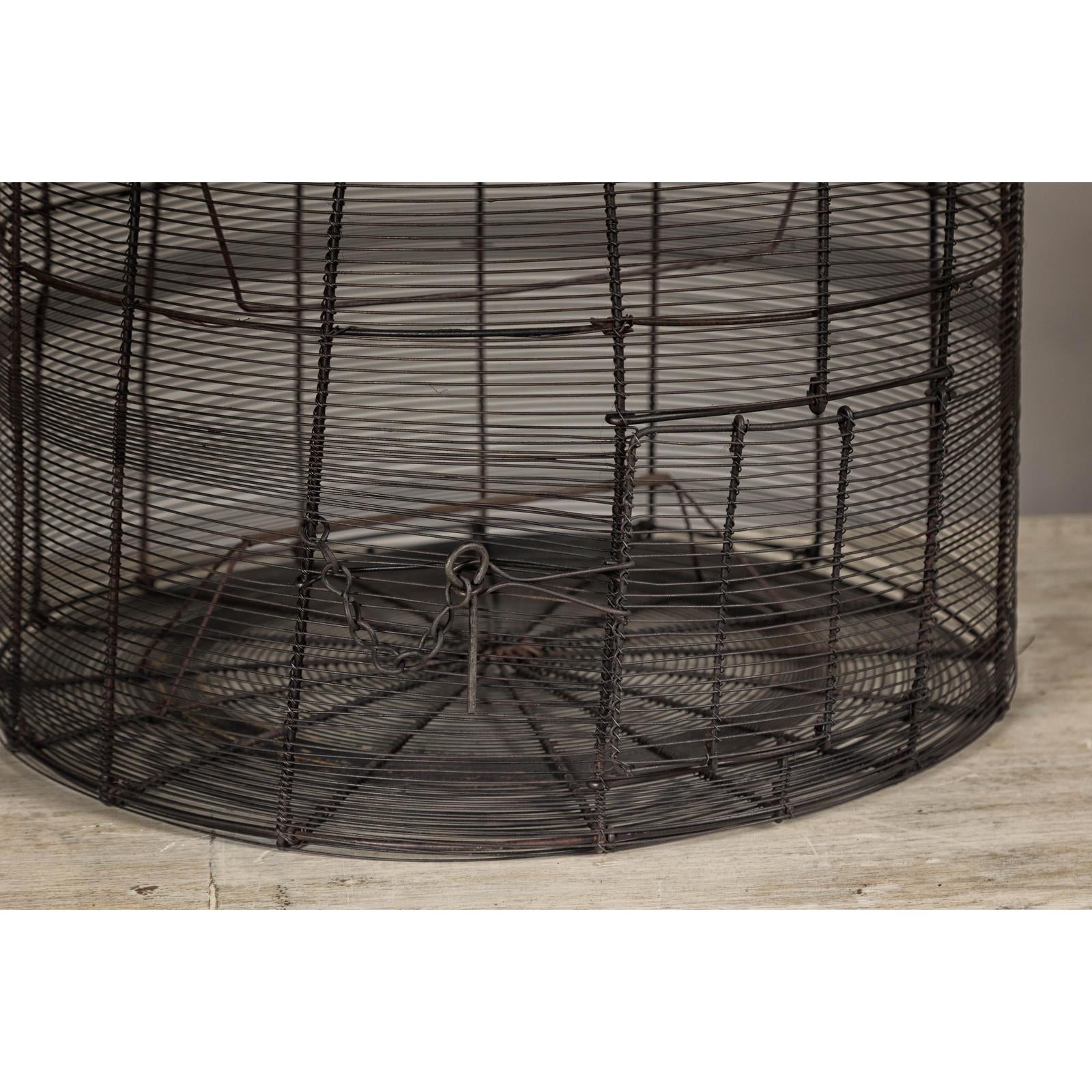 Decorative Vintage Round Metal Birdcage