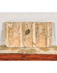 Qing Dynasty Tricolor Roof Fragment from a Temple Depicting a Boy Amidst Leaves