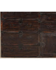 Early Meiji Keyaki Sendai Isho-Dansu Chest with Iron Hardware and Storage