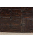 Early Meiji Keyaki Sendai Isho-Dansu Chest with Iron Hardware and Storage