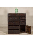 Early Meiji Keyaki Sendai Isho-Dansu Chest with Iron Hardware and Storage
