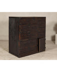 Early Meiji Keyaki Sendai Isho-Dansu Chest with Iron Hardware and Storage