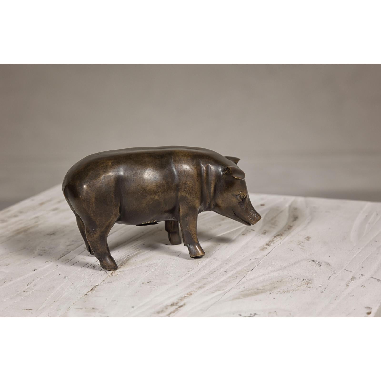 Small Bronze Pig Statue from the Randolph Rose Collection