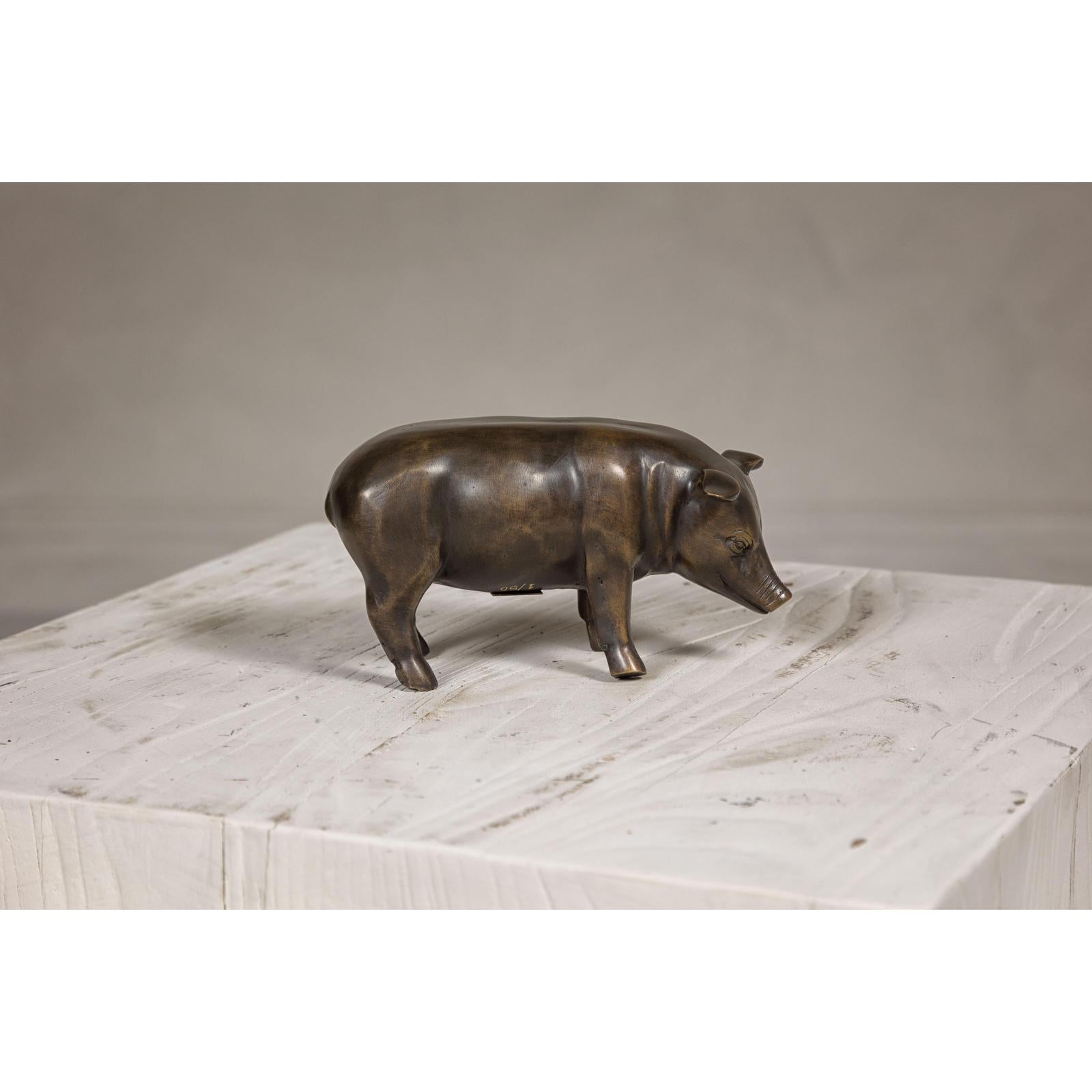 Small Bronze Pig Statue from the Randolph Rose Collection