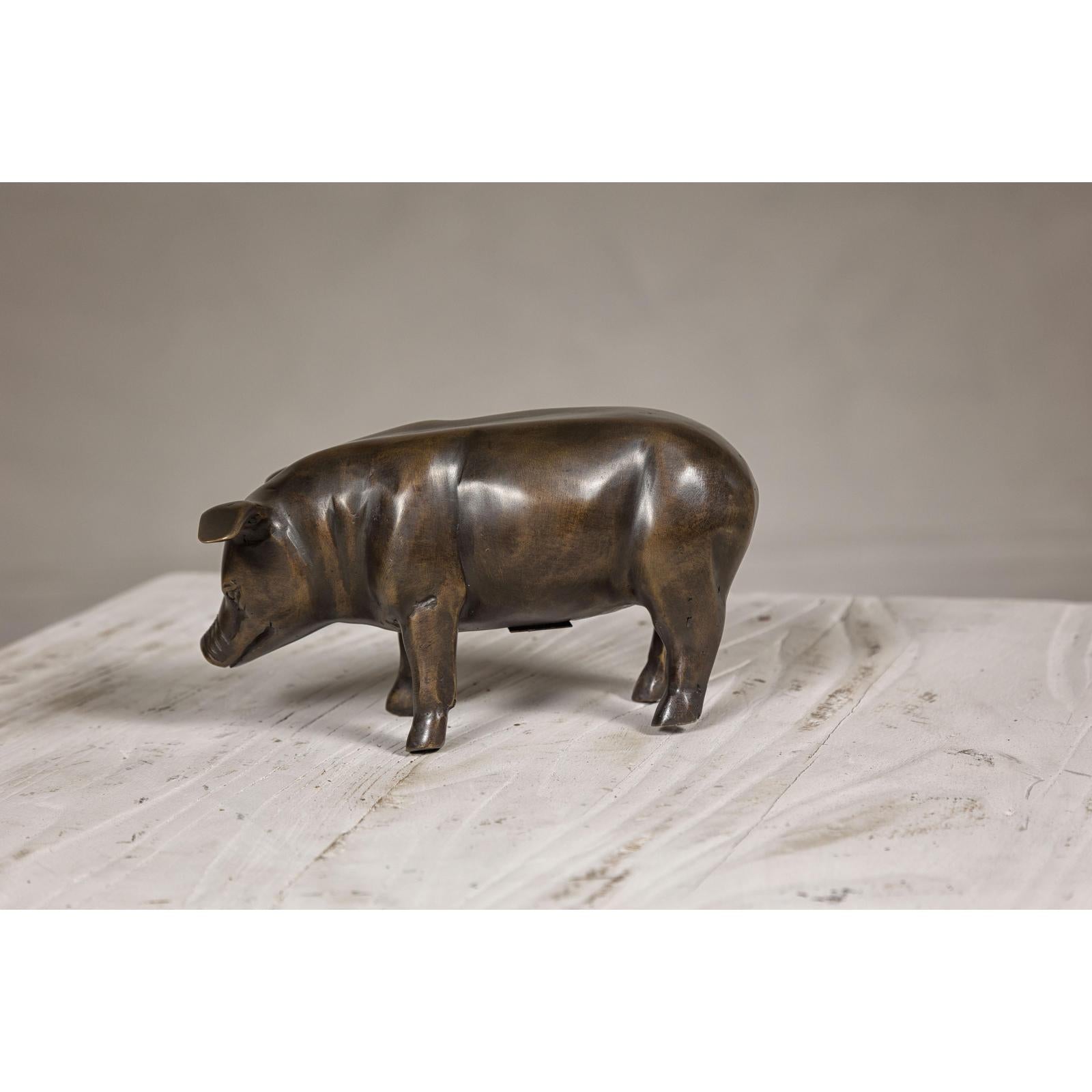 Small Bronze Pig Statue from the Randolph Rose Collection