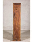 Early 20th Century Hardwood Cabinet with Iron Accents and Rustic Charm