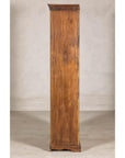 Early 20th Century Hardwood Cabinet with Iron Accents and Rustic Charm