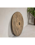 Large Ancient Cart Wheel with Rustic Character and Time-Worn Appearance