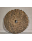 Large Ancient Cart Wheel with Rustic Character and Time-Worn Appearance