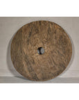 Large Ancient Cart Wheel with Rustic Character and Time-Worn Appearance