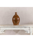 Antique Japanese Meiji Period Brown Monochrome Jar, 19th Century Collectible-17. Asian & Chinese Furniture, Art, Antiques, Vintage Home Décor for sale at FEA Home