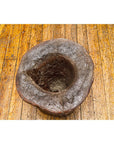 Teak Wood Rustic Mortar Urn Repurposed as an Antique Planter, 19th Century