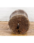 Teak Wood Rustic Mortar Urn Repurposed as an Antique Planter, 19th Century