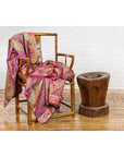 Teak Wood Rustic Mortar Urn Repurposed as an Antique Planter, 19th Century