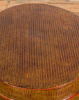 Burmese Vintage Negora Lacquer Circular Storage Bin with Vertical Stripes-25. Asian & Chinese Furniture, Art, Antiques, Vintage Home Décor for sale at FEA Home