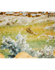 Antique Japanese Hand-Painted Village Landscape Scene on Paper in Custom Frame-12. Asian & Chinese Furniture, Art, Antiques, Vintage Home Décor for sale at FEA Home