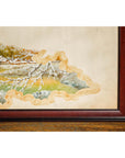 Antique Japanese Hand-Painted Village Landscape Scene on Paper in Custom Frame-6. Asian & Chinese Furniture, Art, Antiques, Vintage Home Décor for sale at FEA Home