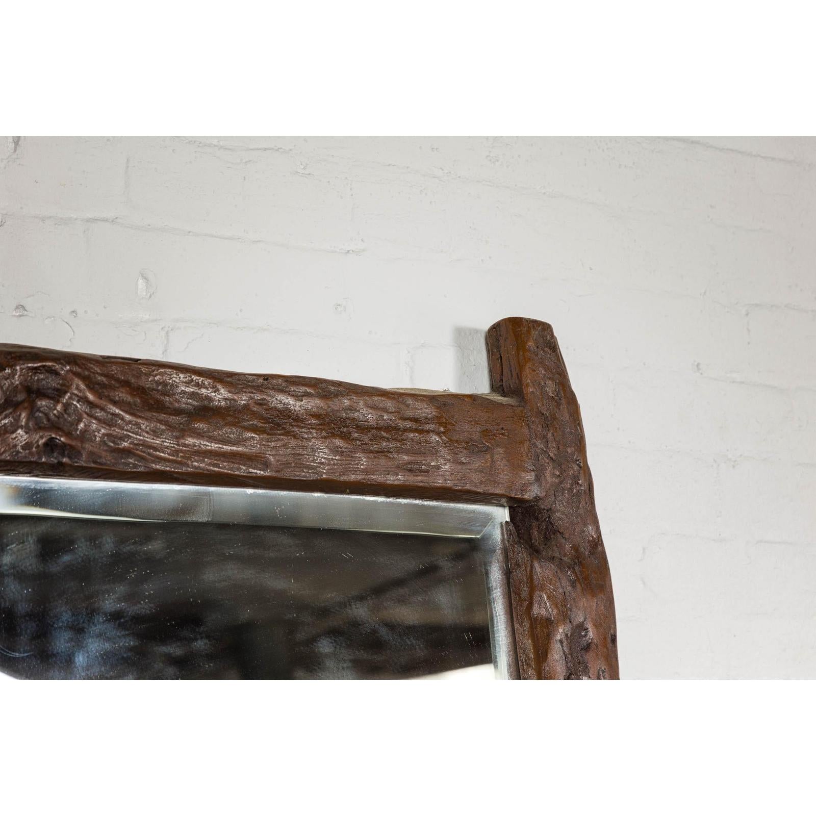 Antique Country Style Driftwood Made into Full Length Mirror, Rustic Character