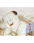 Pair of Qing Dynasty Period Porcelain Tong'zi Figures