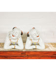 Pair of Qing Dynasty Period Porcelain Tong'zi Figures