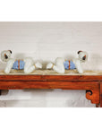 Pair of Qing Dynasty Period Porcelain Tong'zi Figures