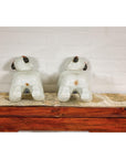 Pair of Qing Dynasty Period Porcelain Tong'zi Figures