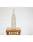 Soft Green and Cream Artisan Ceramic Vase with Energetic Dripping Décor